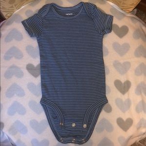 A blue and black onesie